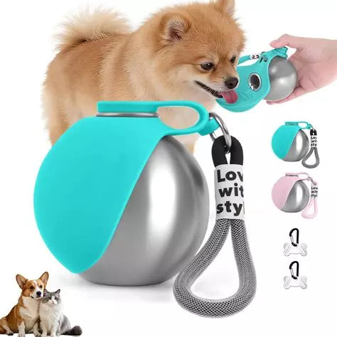 Gourde pour chien avec bol intégré portable