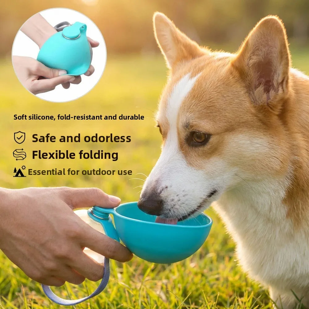 Gourde pour chien avec bol intégré portable